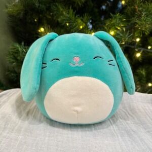 Original Squishmallow Teal Bunny Rabbit Plush Toy 7 inch Squishy